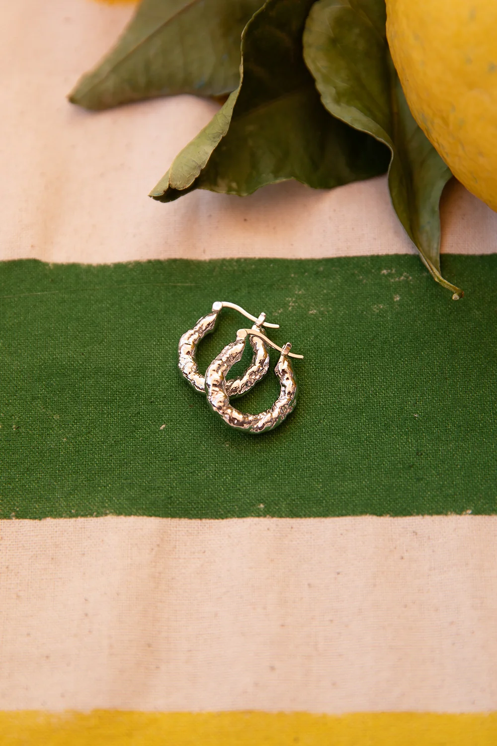 Amalfi Molten Hoops Silver - Image 3
