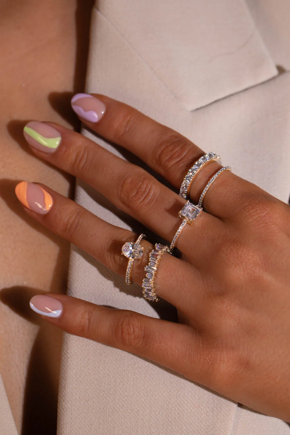 Baguette Eternity Ring 18K Gold Plated - Image 5