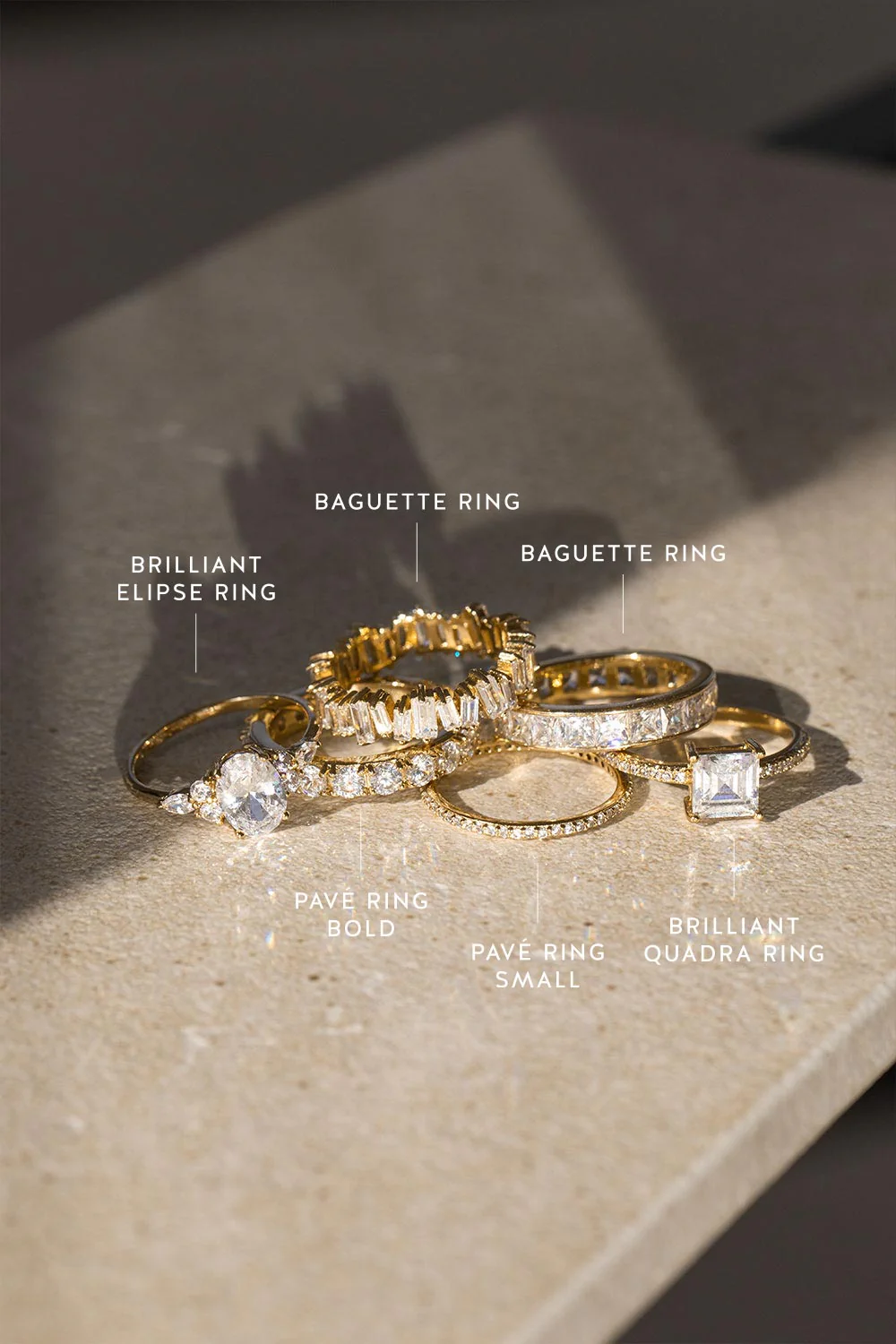 Baguette Eternity Ring 18K Gold Plated - Image 7