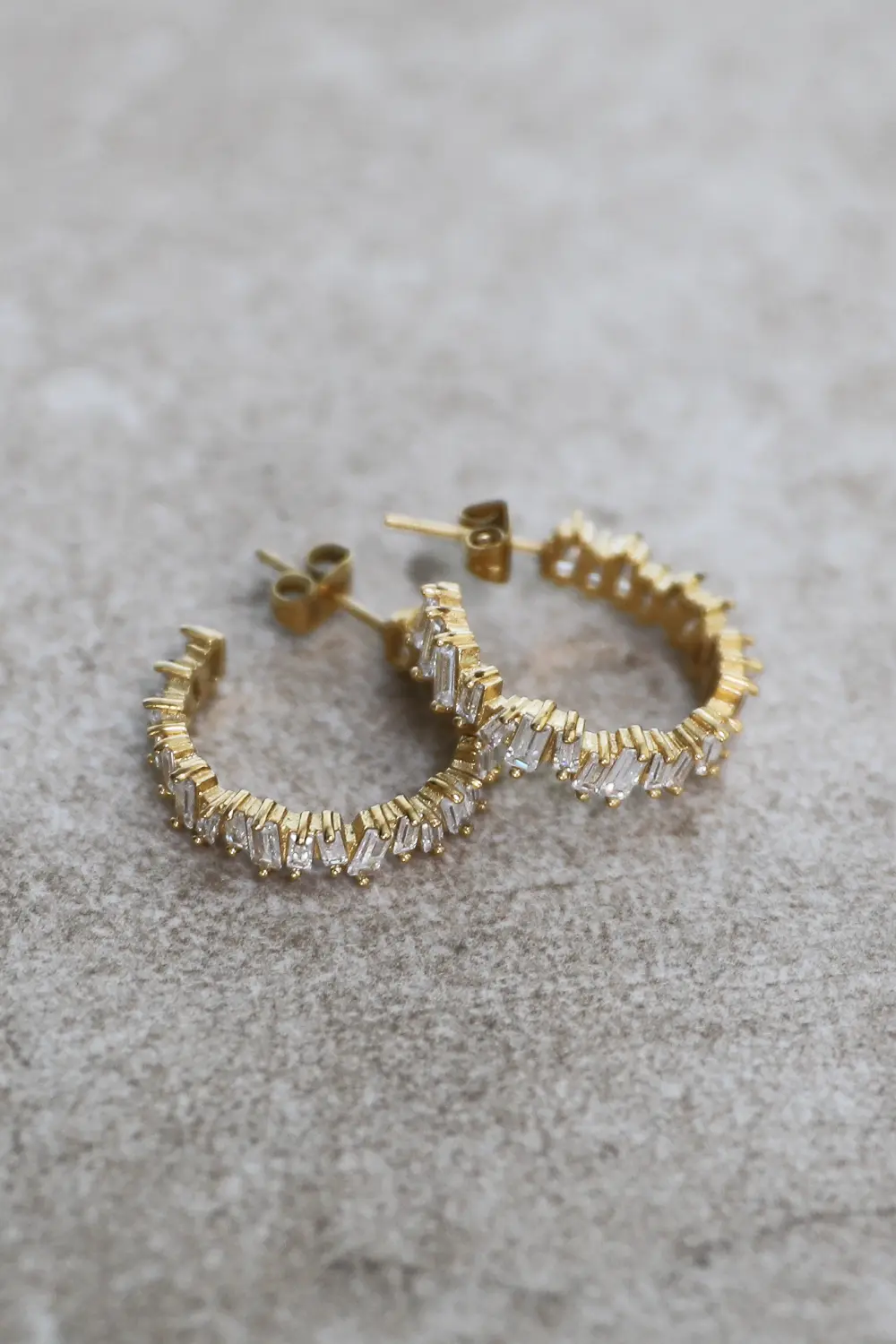 Baguette Hoops 18K Gold Plated - Image 5