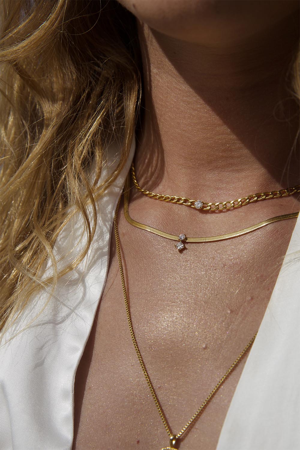 Brilliant Curb Necklace 18K Gold Plated - Image 4