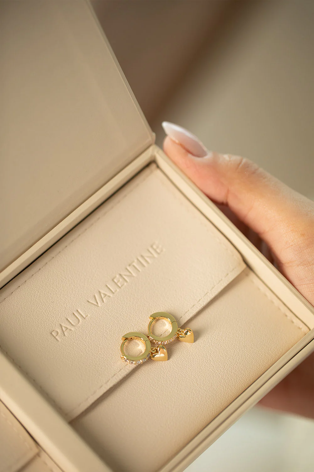 Heart Charm Hoops 18K Gold Plated - Image 4