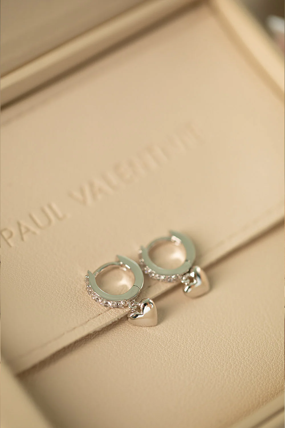 Heart Charm Hoops Silver - Image 4