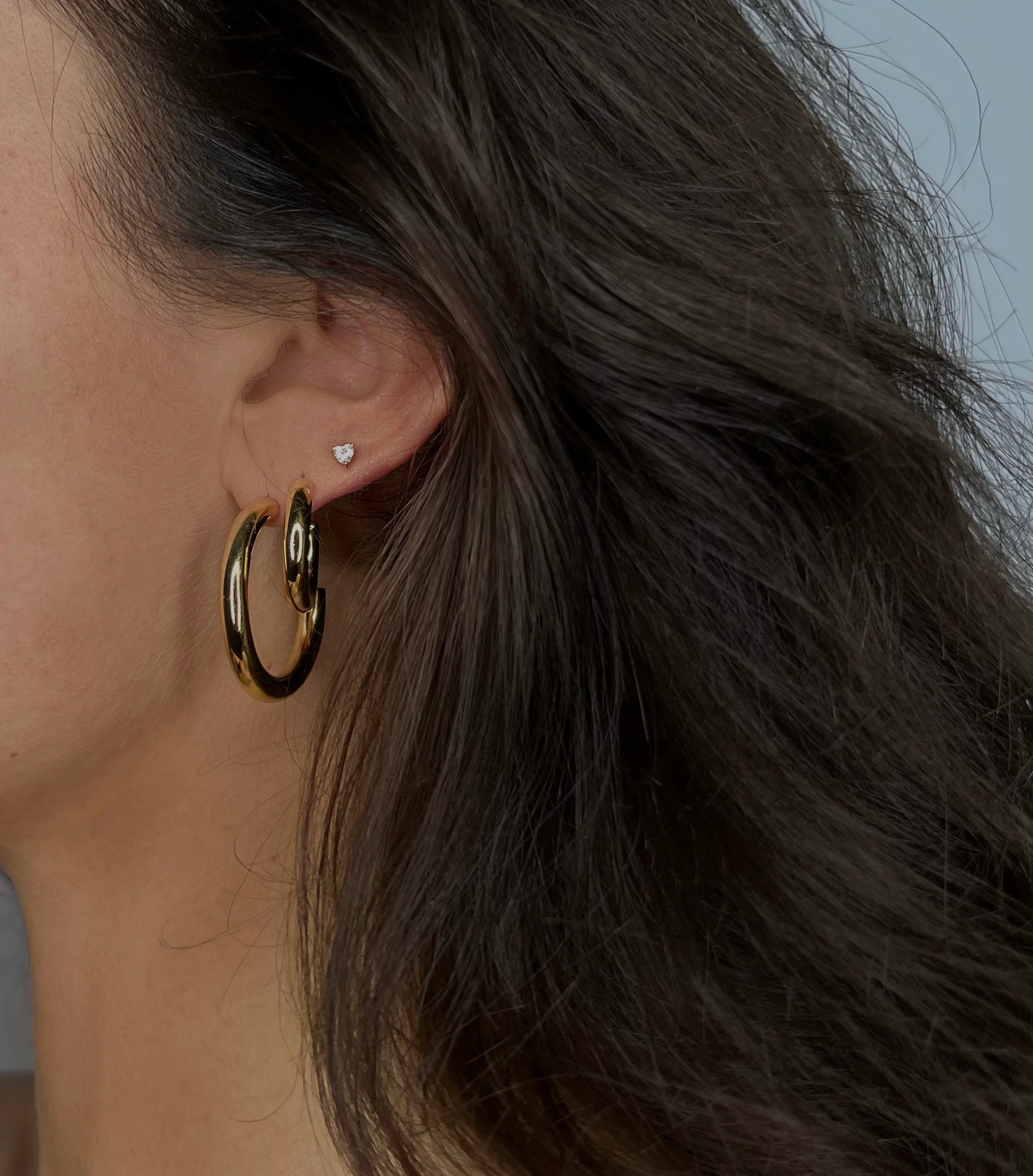 Heart Piercing Sterling Silver 18K Gold Plated - Image 3