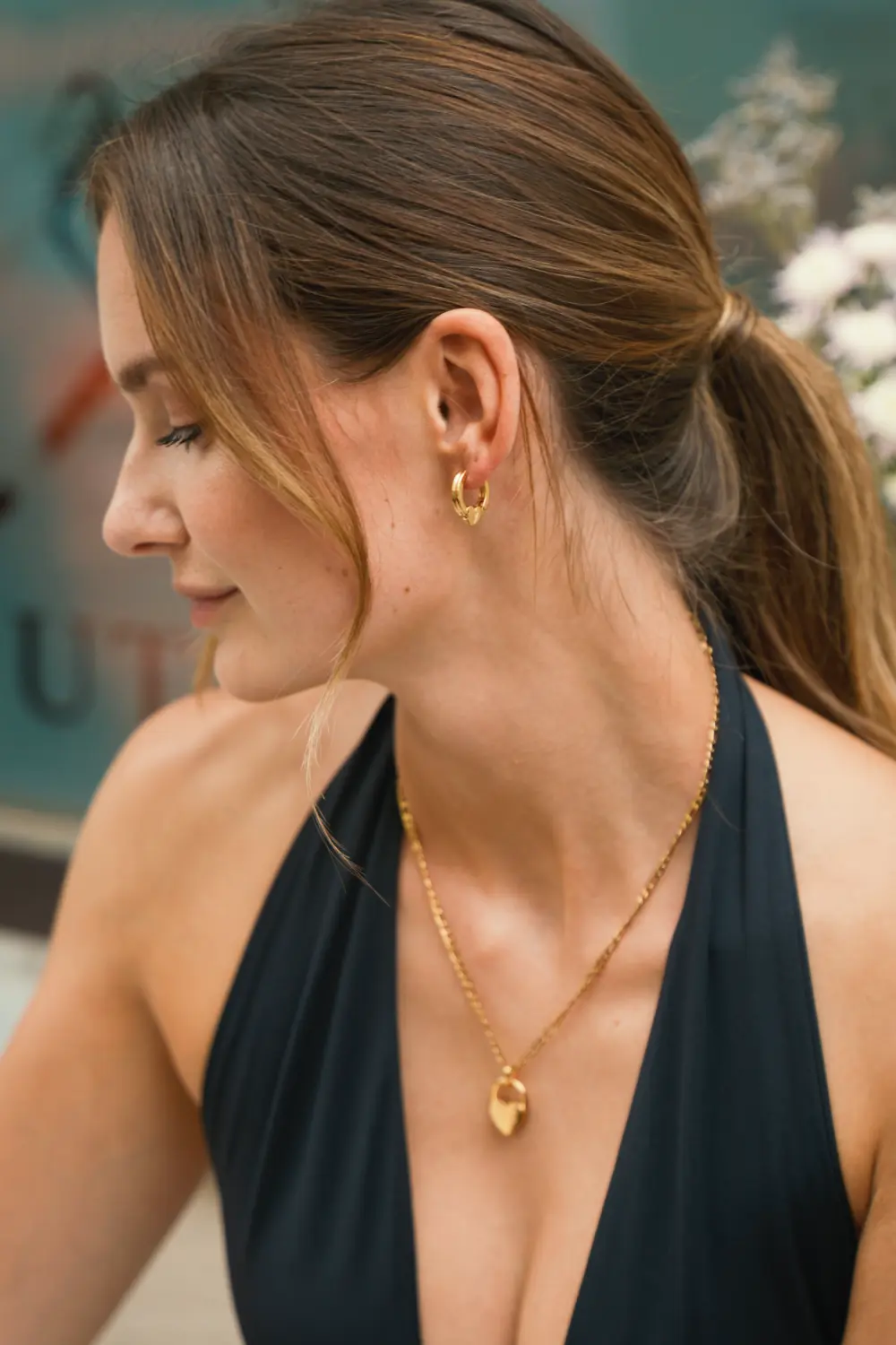 Heart & Soul Hoops Small 18K Gold Plated - Image 3