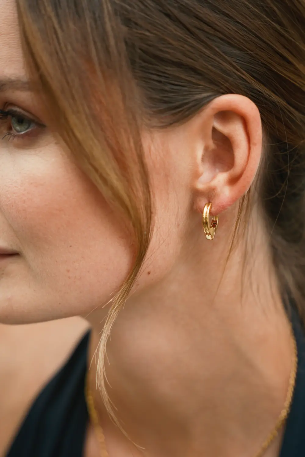 Heart & Soul Hoops Small 18K Gold Plated - Image 4