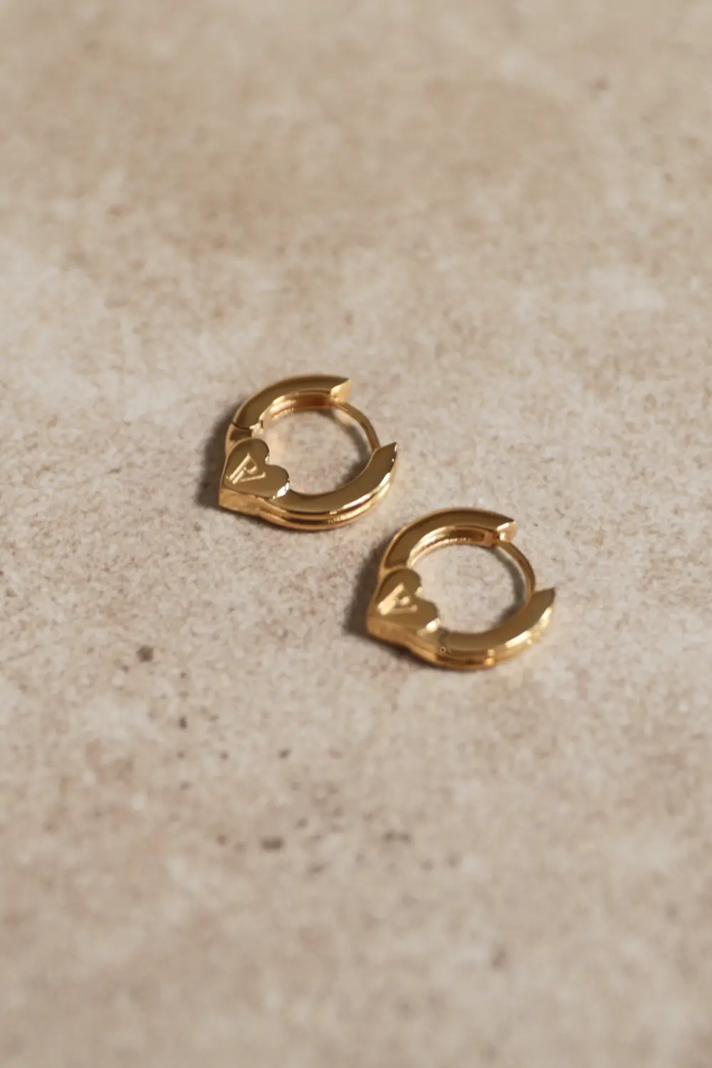 Heart & Soul Hoops Small 18K Gold Plated - Image 5