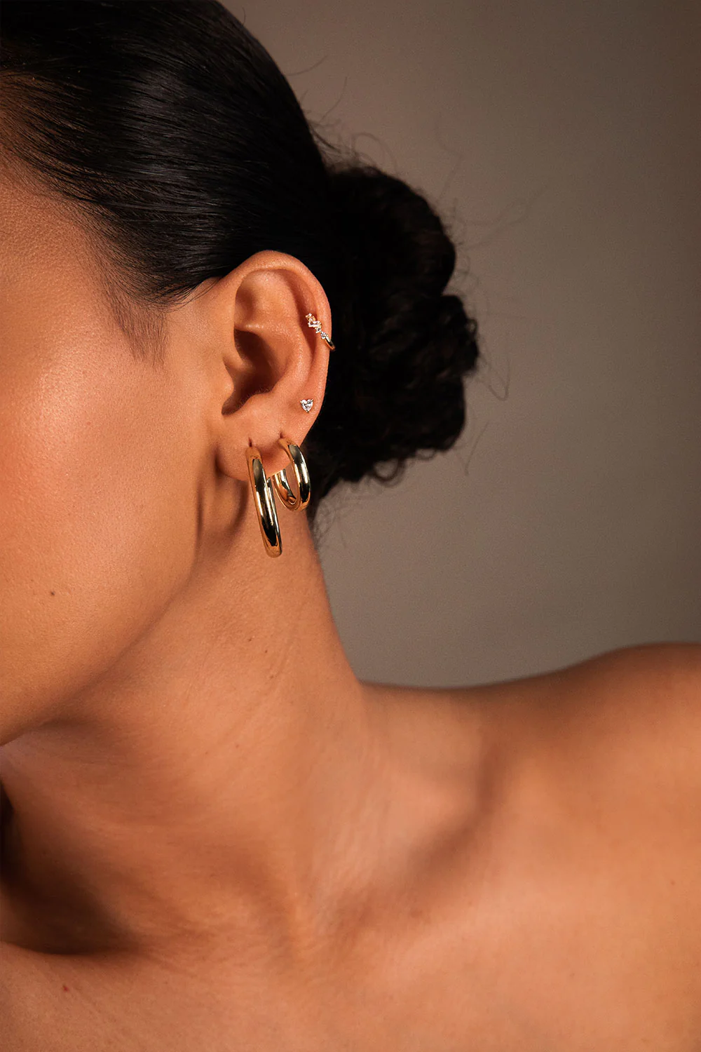 Léa Hoops Large 18K Gold Plated - Image 3