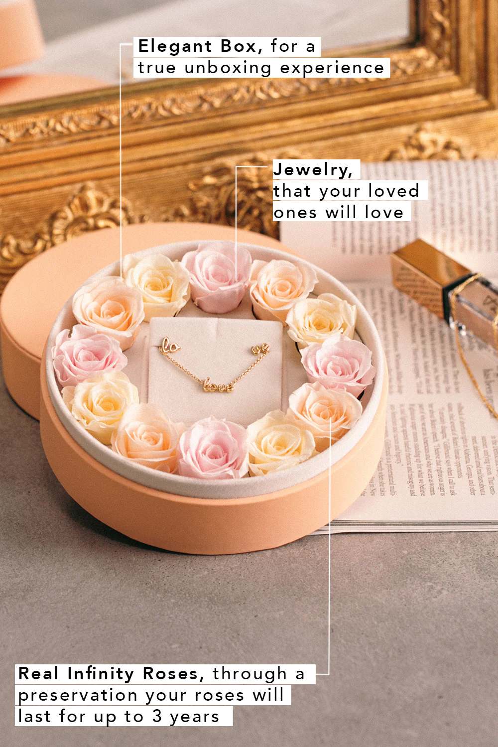 Love Rosebox Round 18k Gold Plated - Image 4