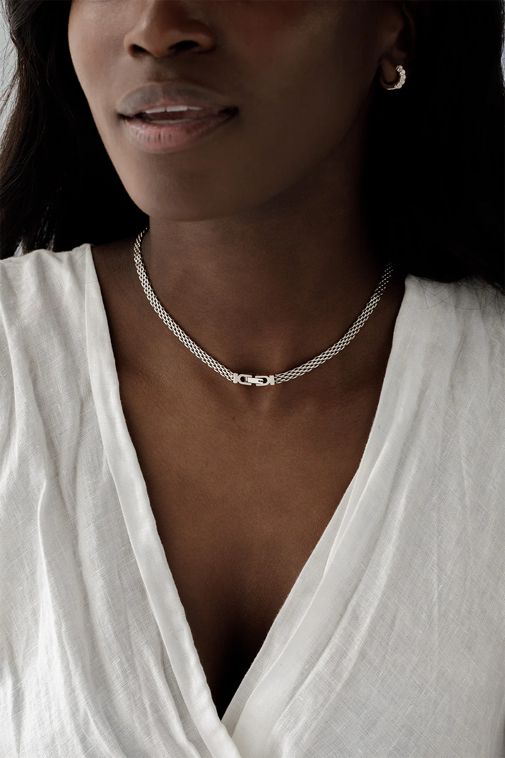Mesh Necklace Silver - Image 3