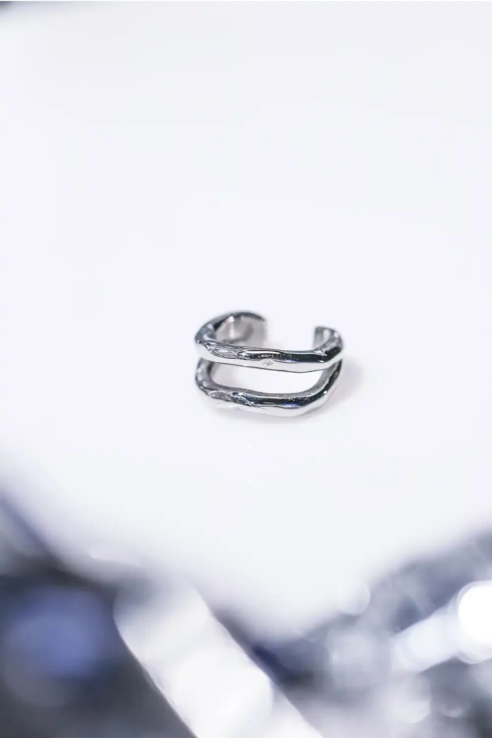 Molten Ear Cuff Silver - Image 7