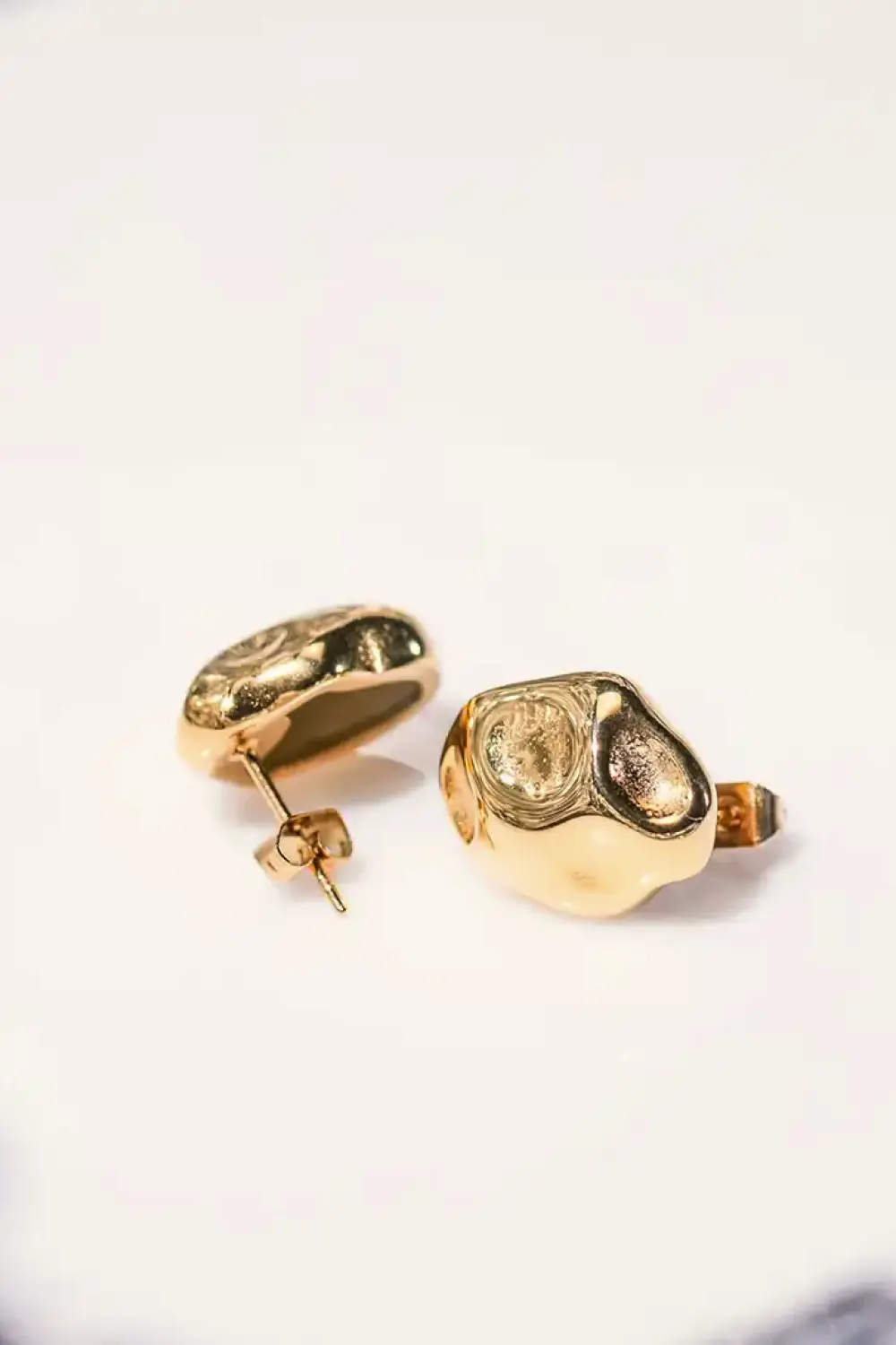 Molten Ear Stud 14K Gold Plated - Image 4