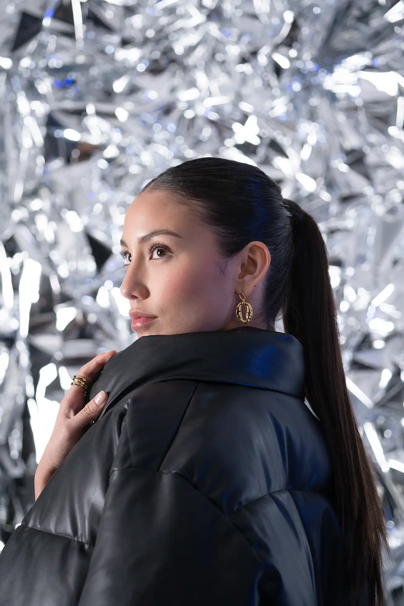 Molten Statement Earring 14K Gold Plated - Image 4