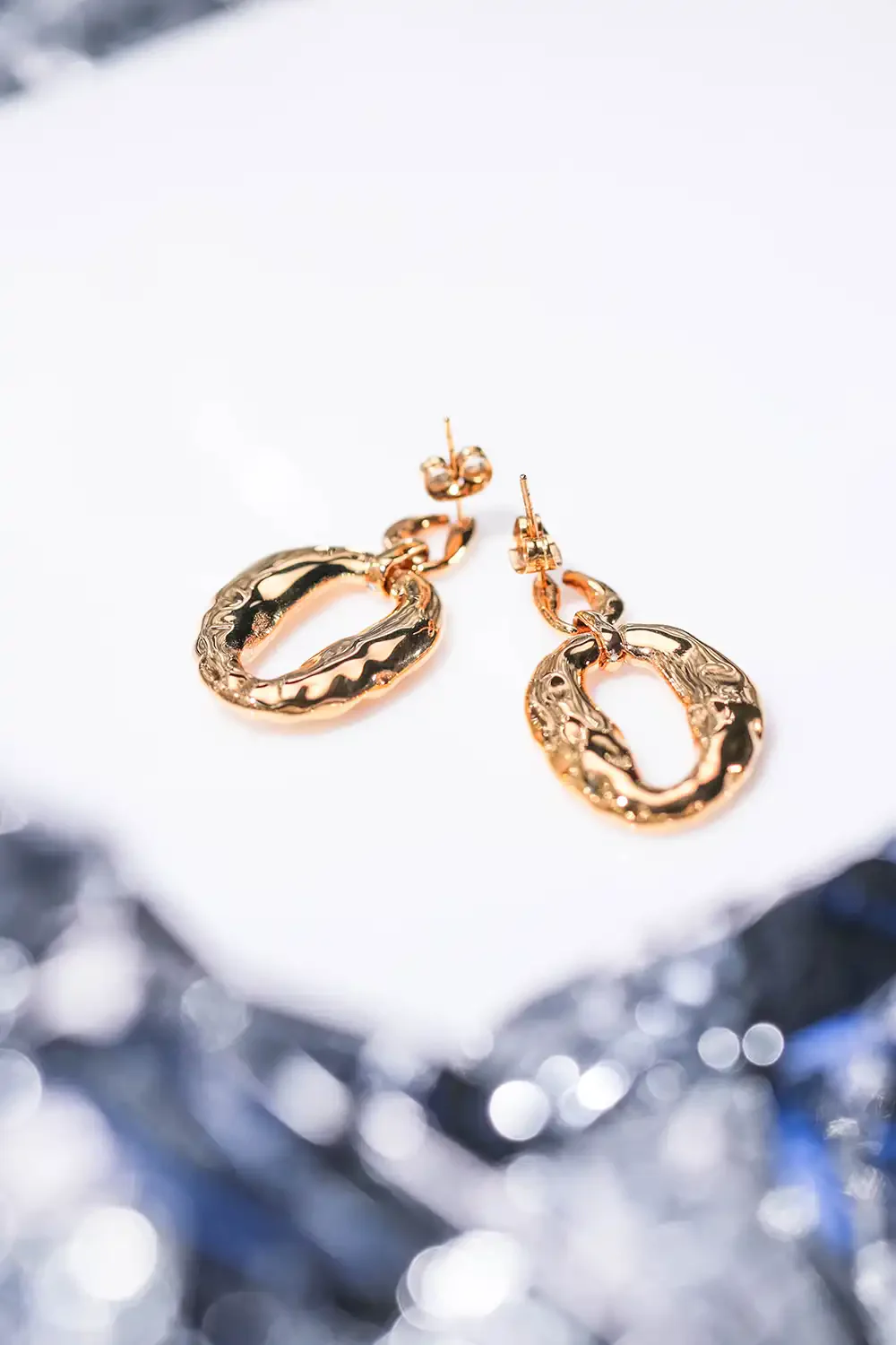 Molten Statement Earring 14K Gold Plated - Image 7