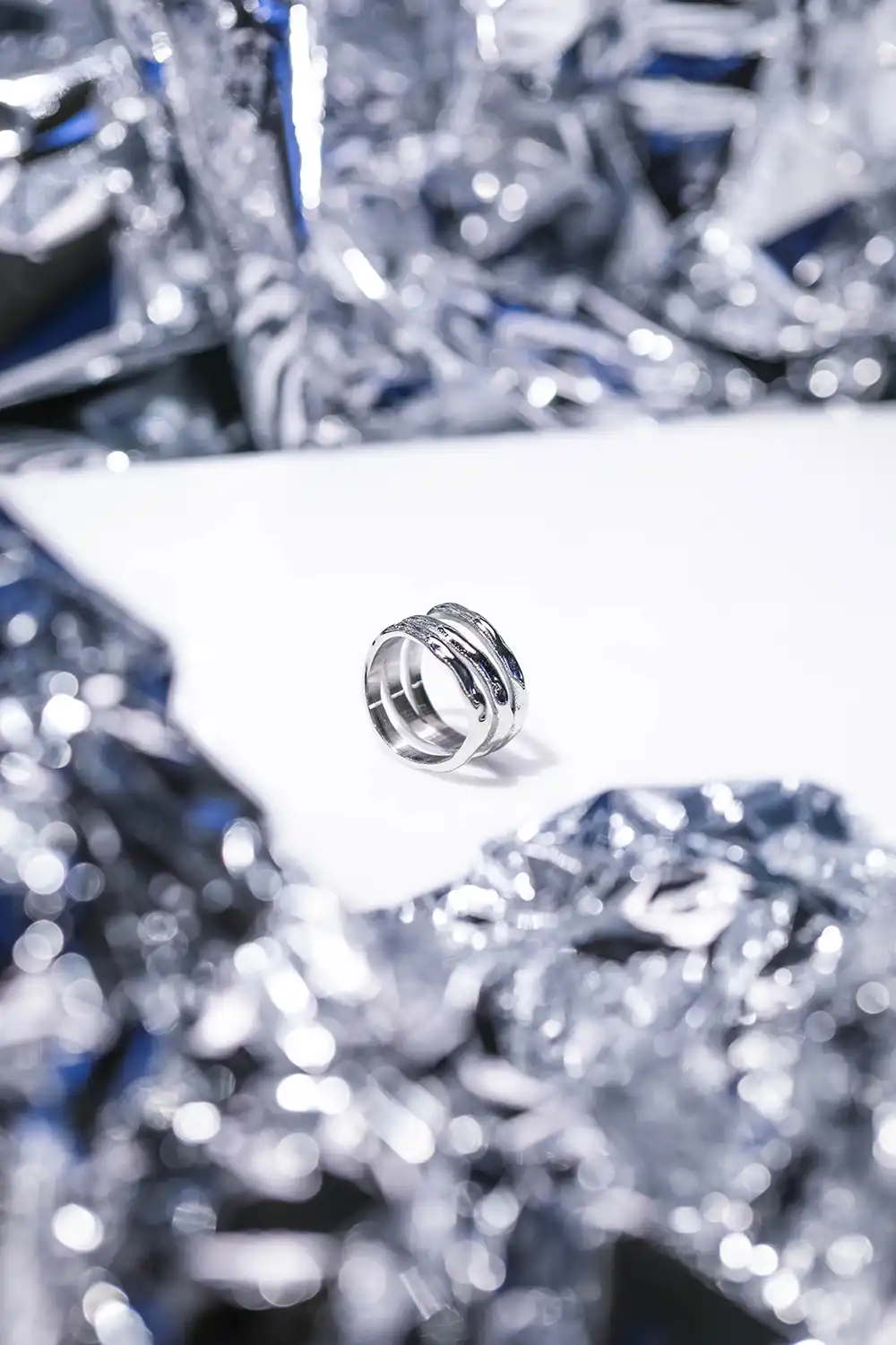 Molten Triple Ring Silver - Image 6